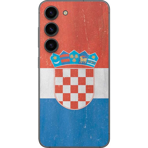 Croatia Flag Distressed Galaxy S23 Skin